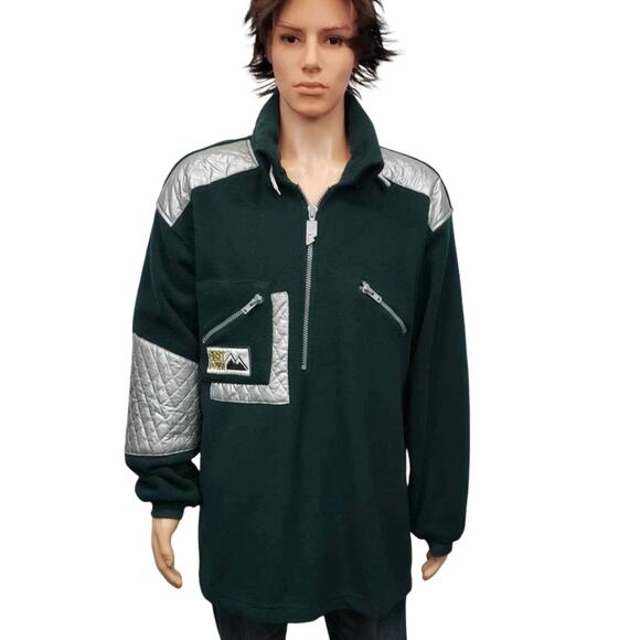 First Down Half Zip Packable Hood Pullover Fleece Hoodie Jacket Sweatshirt XXL - Picture 2 of 14